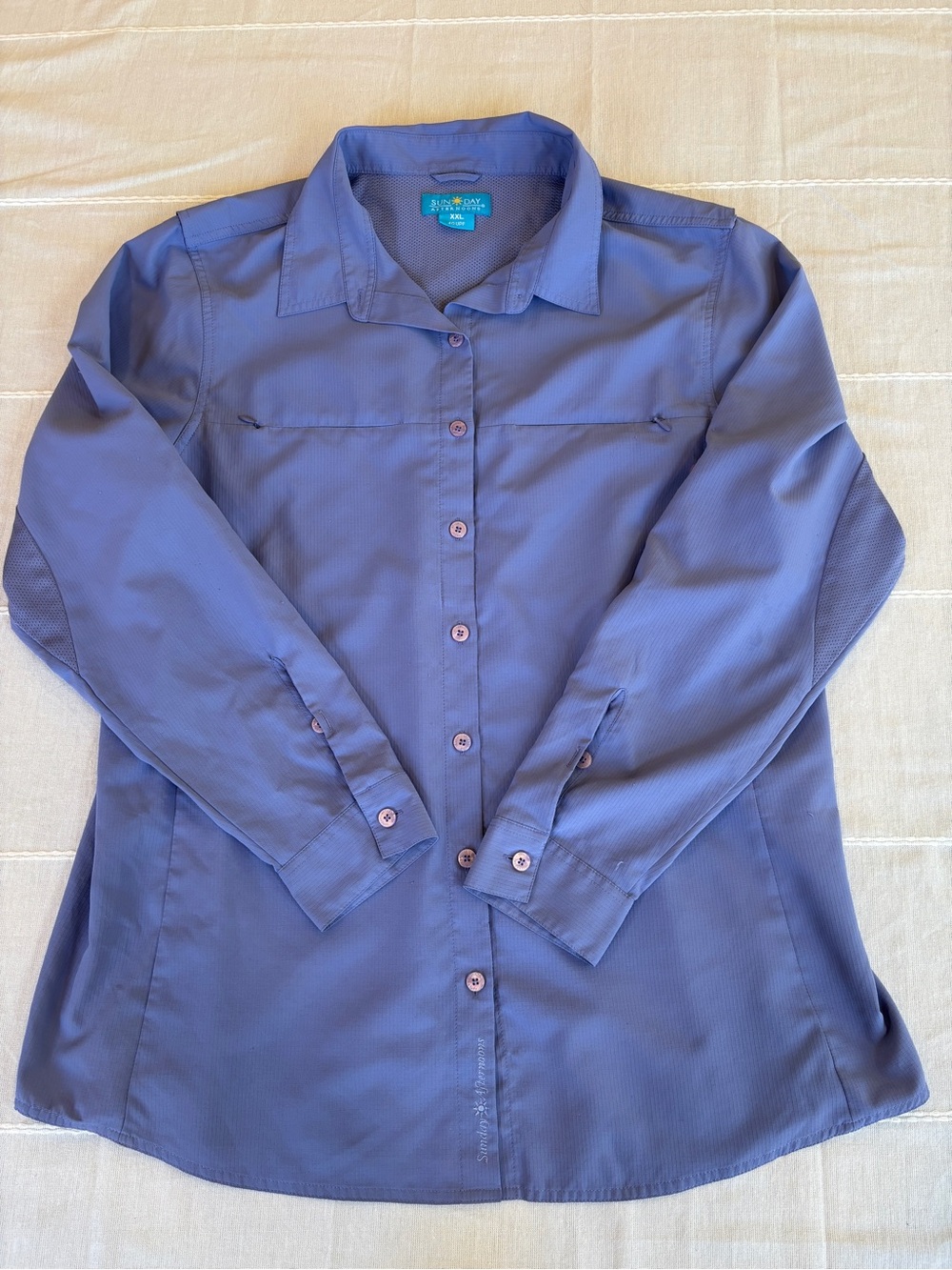 Sunday Afternoons Charter Shirt Long Sleeve UPF 40 Periwinkle Blue XXL